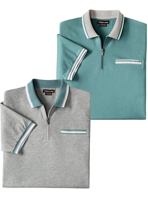 Le lot de 2 polos col zippé - atlas for men - Kiabi Le lot de 2 polos col zippé - atlas for men - Kiabi