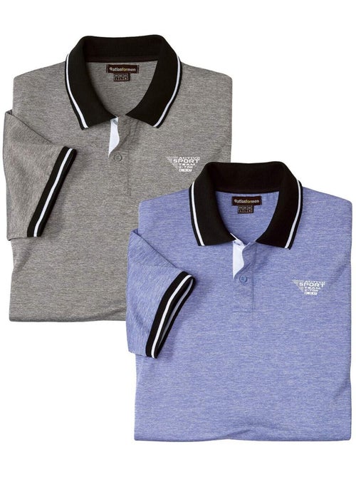 Le lot de 2 polos effet flammé - atlas for men - Kiabi Le lot de 2 polos effet flammé - atlas for men - Kiabi
