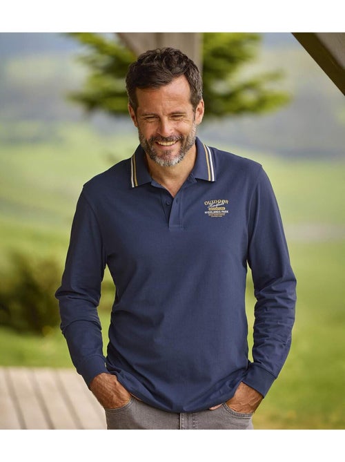 Le lot de 2 polos manches longues en coton - atlas for men - Kiabi Le lot de 2 polos manches longues en coton - atlas for men - Kiabi