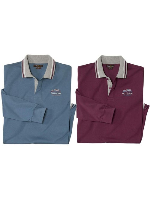 Le lot de 2 polos manches longues outdoor - atlas for men - Kiabi Le lot de 2 polos manches longues outdoor - atlas for men - Kiabi