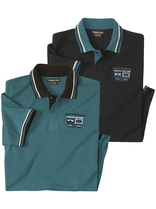 Le Lot de 2 Polos Piqués Atlas Outdoor - ATLAS FOR MEN - Kiabi Le Lot de 2 Polos Piqués Atlas Outdoor - ATLAS FOR MEN - Kiabi