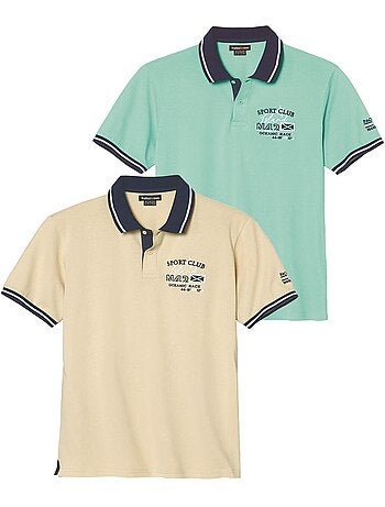 Le Lot de 2 Polos Piqués Sport Club - ATLAS FOR MEN