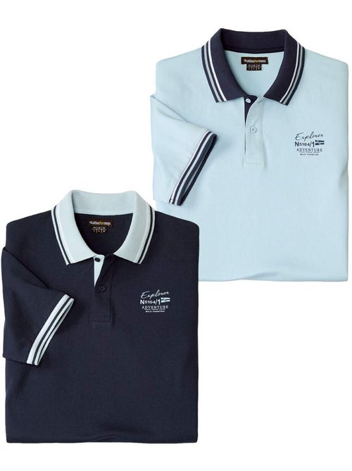 Le Lot de 2 Polos South Ocean - ATLAS FOR MEN - Kiabi Le Lot de 2 Polos South Ocean - ATLAS FOR MEN - Kiabi