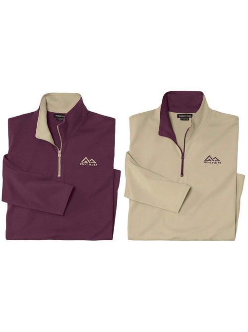 Le lot de 2 sous-pulls col zippé - atlas for men - Kiabi Le lot de 2 sous-pulls col zippé - atlas for men - Kiabi