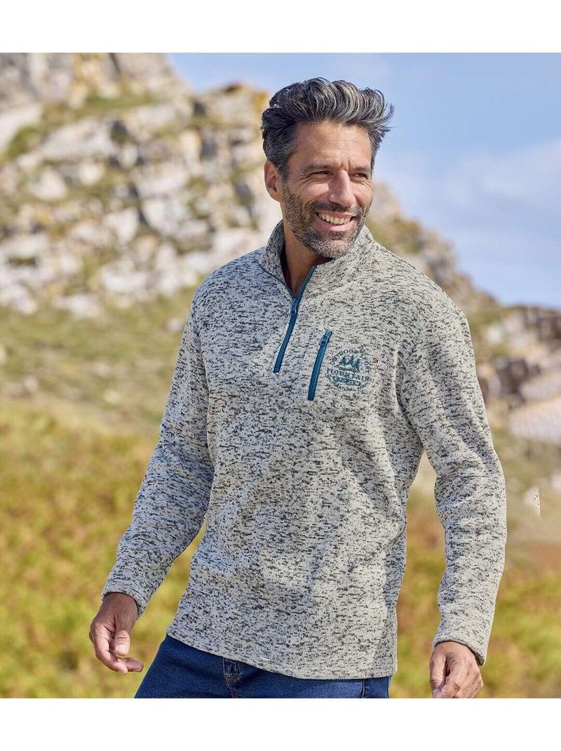Le lot de 2 sweats molleton  - atlas for men Bleu Gris - Kiabi