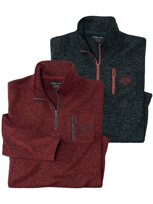 Le Lot De 2 Sweats Molleton Rocheuses. - ATLAS FOR MEN - Kiabi