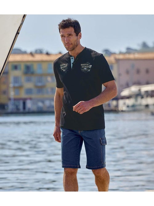 Le Lot de 2 Tee-Shirts Col Boutonné Tropic Cup  - ATLAS FOR MEN - Kiabi