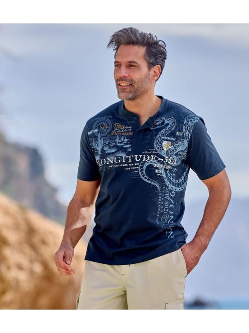Le Lot de 2 Tee-Shirts Col Boutonnés  - ATLAS FOR MEN - Kiabi