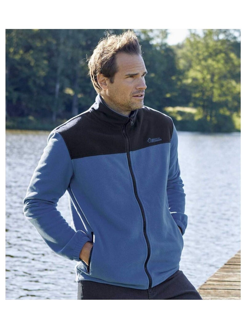 Le Lot de 2 vestes polaire  - ATLAS FOR MEN Bleu Noir - Kiabi