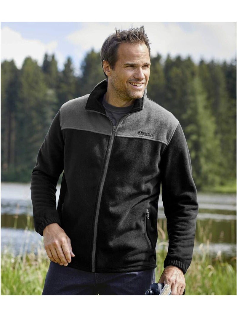 Le Lot de 2 vestes polaire  - ATLAS FOR MEN Bleu Noir - Kiabi