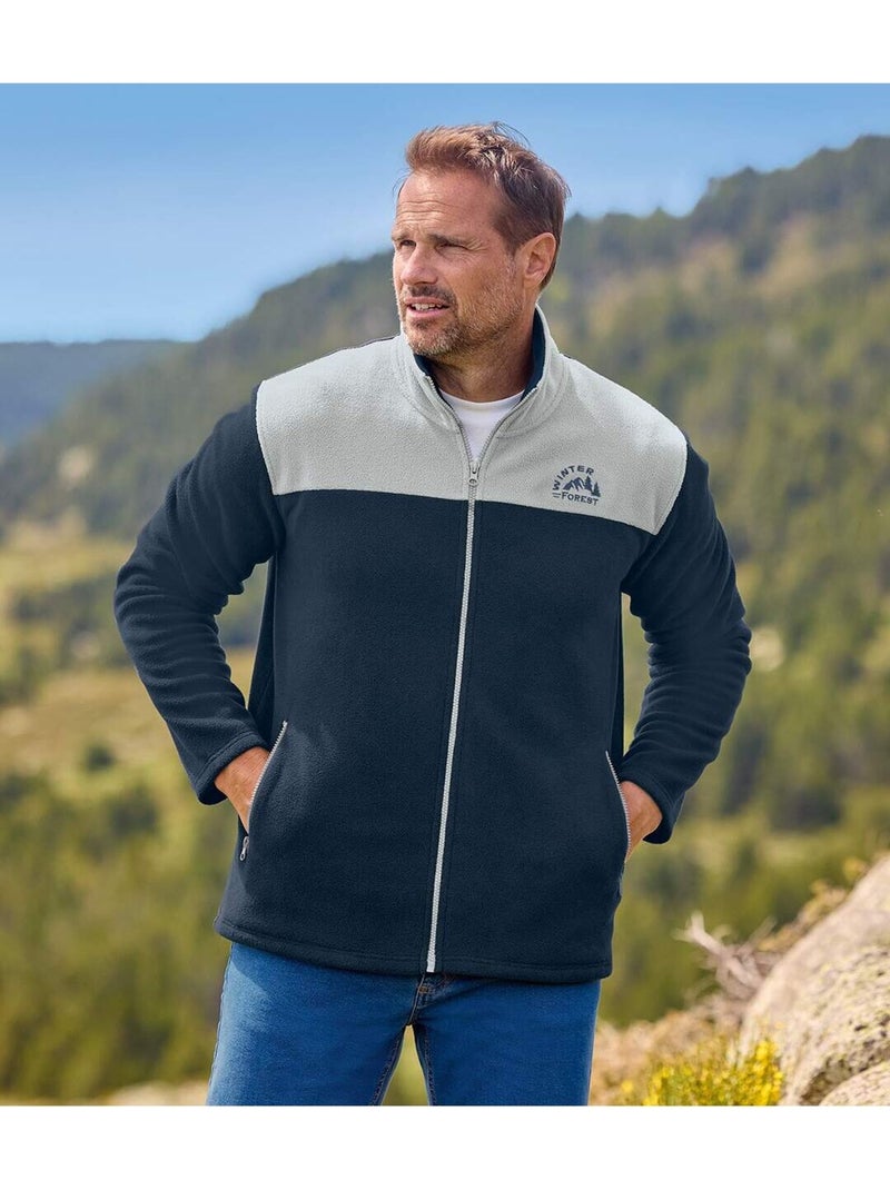 Le Lot de 2 Vestes Polaires Winter  - ATLAS FOR MEN Bleu Jaune - Kiabi
