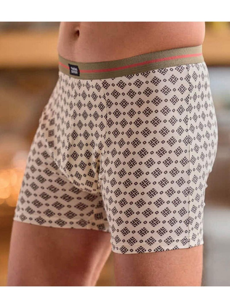 Le lot de 3 boxers stretch confort  - atlas for men Blanc Orange - Kiabi