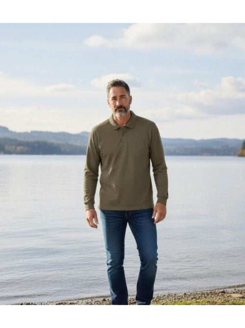 Le Lot de 3 Polos Manches Longues Outdoor  - ATLAS FOR MEN - Kiabi