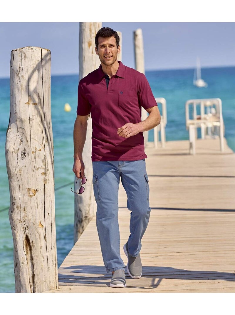 Le lot de 3 polos summertime  - atlas for men Jaune/Bleu Marine/Rouge - Kiabi