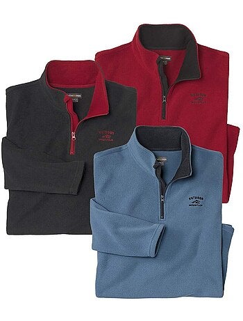 Le lot de 3 pulls micropolaires outdoor - atlas for men