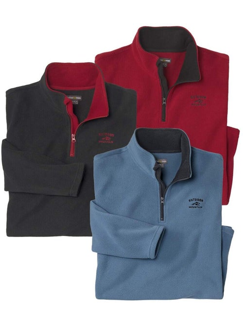 Le lot de 3 pulls micropolaires outdoor - atlas for men - Kiabi Le lot de 3 pulls micropolaires outdoor - atlas for men - Kiabi