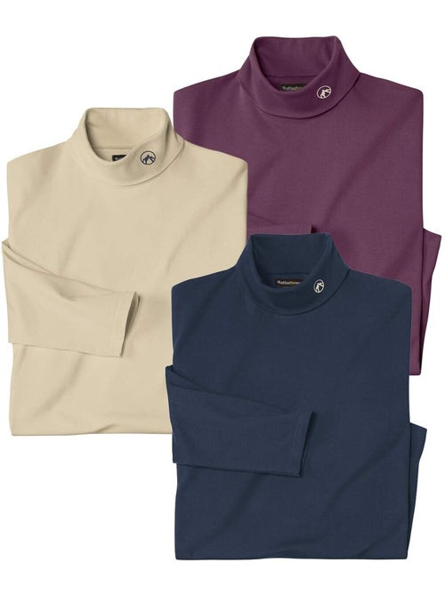 Le lot de 3 sous-pulls col roulé mountain - atlas for men - Kiabi Le lot de 3 sous-pulls col roulé mountain - atlas for men - Kiabi