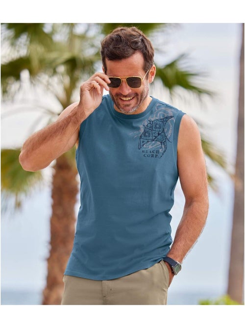 Le Lot de 3 Tee-Shirts Sans Manches Beach  - ATLAS FOR MEN - Kiabi