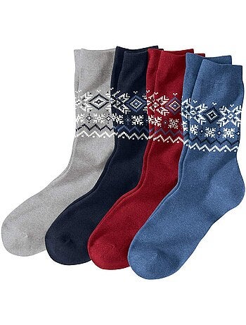 Le lot de 4 paires de chaussettes motifs jacquard - atlas for men