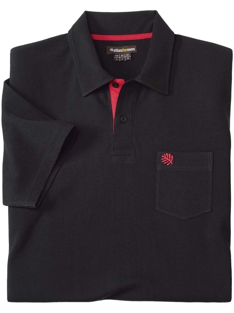 Le Lot de 4 Polos Manches Courtes  - ATLAS FOR MEN Blanc / Noir / Rouge - Kiabi