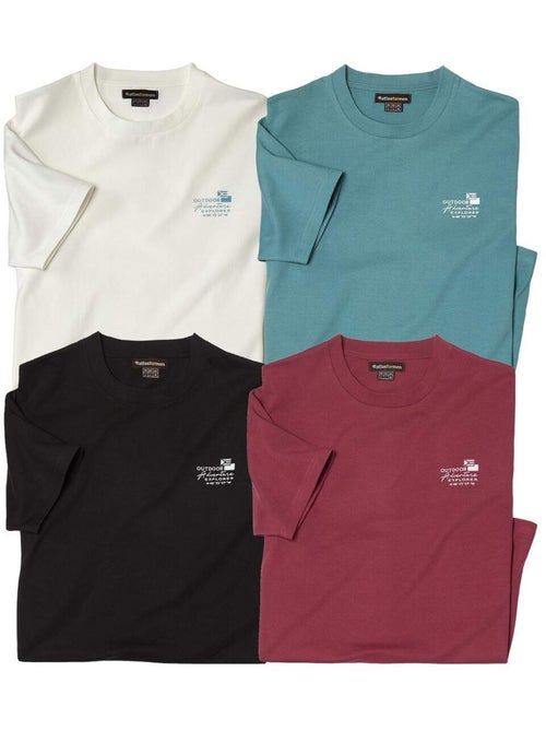 Le Lot de 4 Tee-Shirts Expedition  - ATLAS FOR MEN - Kiabi