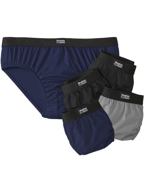 Le Lot de 5 Slips Stretch Confort  - ATLAS FOR MEN - Kiabi