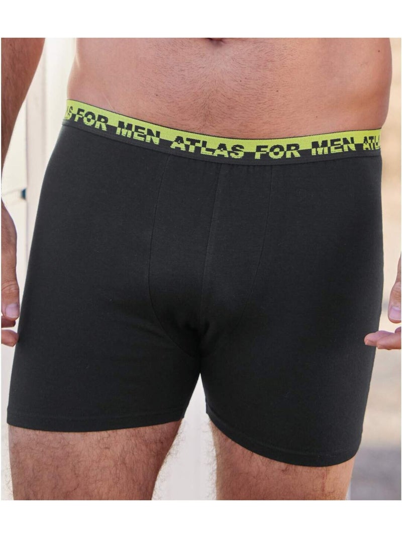 Le lot de 6 boxers stretch confort  - atlas for men Noir - Kiabi