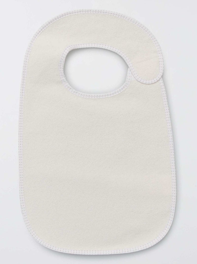 Le lot de 7 bavoirs éponge doublés Marron/blanc - Kiabi