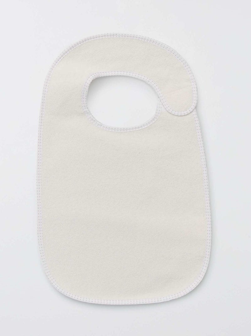 Le lot de 7 bavoirs éponge doublés Marron/blanc - Kiabi