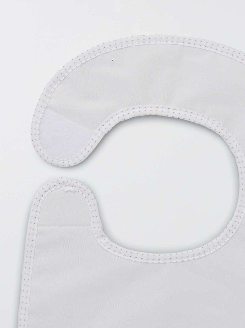 Le lot de 7 bavoirs éponge doublés Marron/blanc - Kiabi