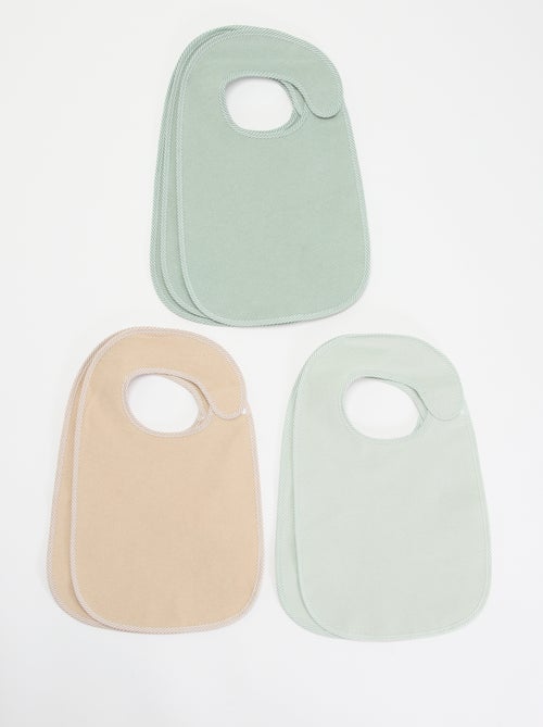 Le lot de 7 bavoirs éponge doublés - Kiabi Le lot de 7 bavoirs éponge doublés - Kiabi
