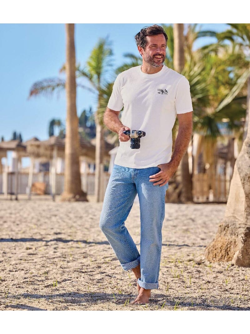 Le Lot de 7 Tee-Shirts Expédition  - ATLAS FOR MEN Blanc Bleu Gris - Kiabi