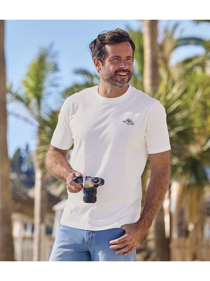Le Lot de 7 Tee-Shirts Expédition  - ATLAS FOR MEN Blanc Bleu Gris - Kiabi