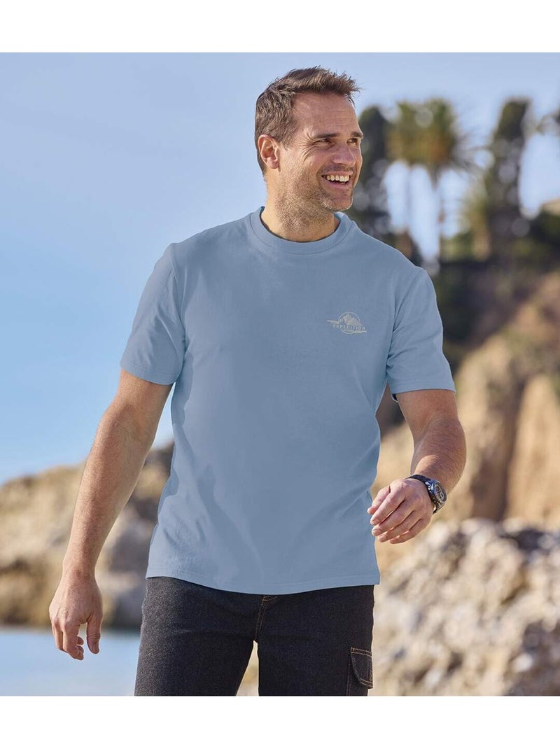 Le Lot de 7 Tee-Shirts Expédition  - ATLAS FOR MEN Blanc Bleu Gris - Kiabi