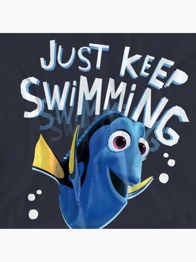 Le Monde de Nemo - T-shirt JUST KEEP SWIMMING (Dory, Nemo) Bleu nuit - Kiabi