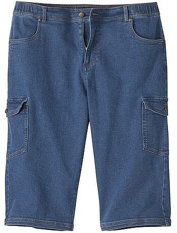 Pantacourt en Jean Stretch Cargo - ATLAS FOR MEN