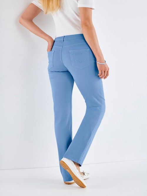 Le pantalon 5 poches brodé - Afibel - Kiabi