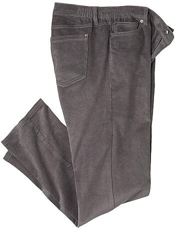 Le pantalon 5 poches velours stretch confort - atlas for men