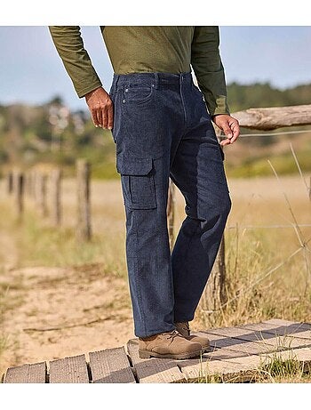 Le pantalon cargo velours stretch confort - atlas for men