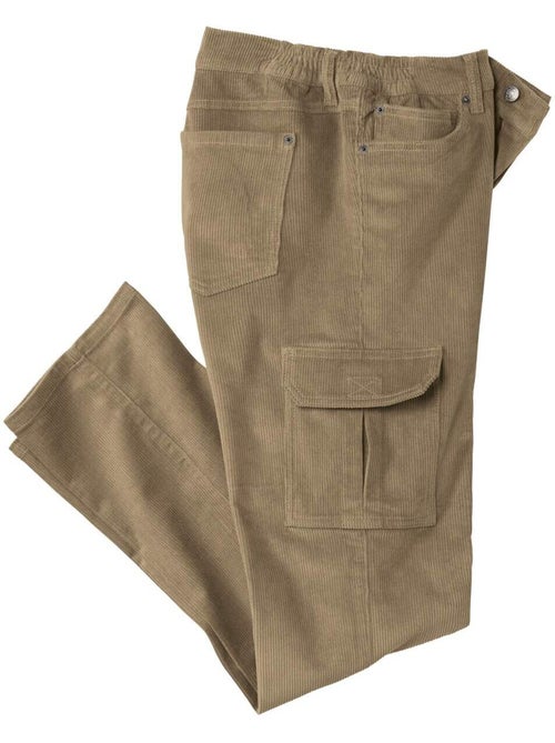 Le pantalon cargo velours stretch confort  - atlas for men - Kiabi