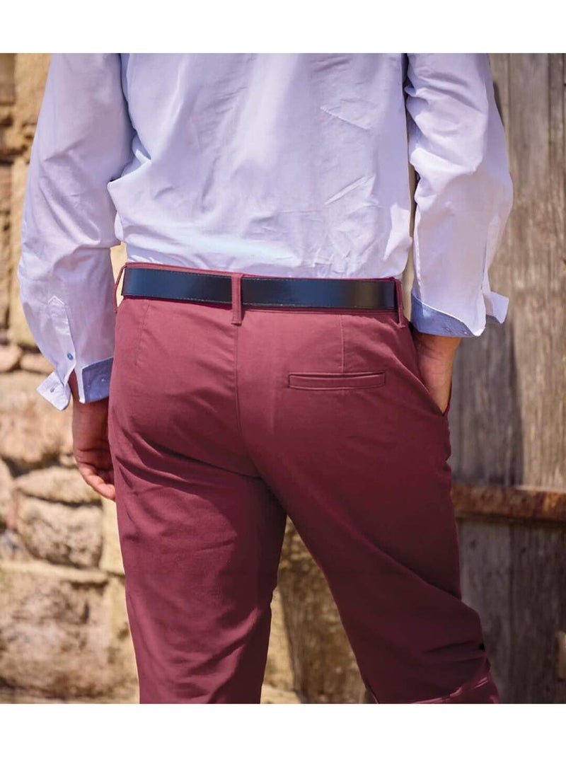 Le pantalon chino - atlas for men Bordeaux - Kiabi