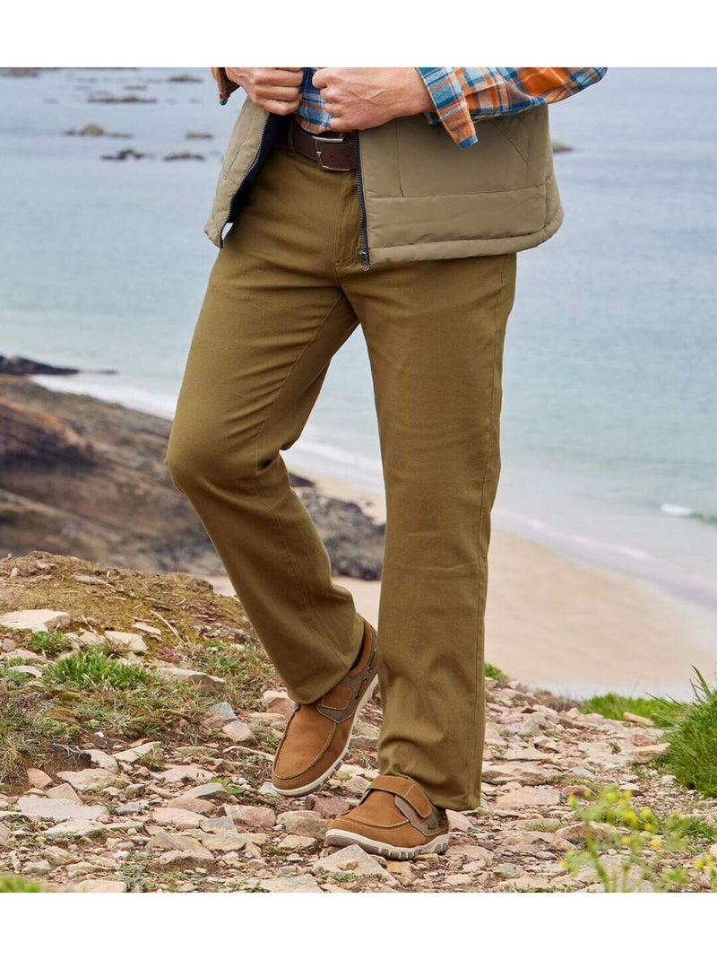 Le pantalon chino stretch  - atlas for men Camel - Kiabi