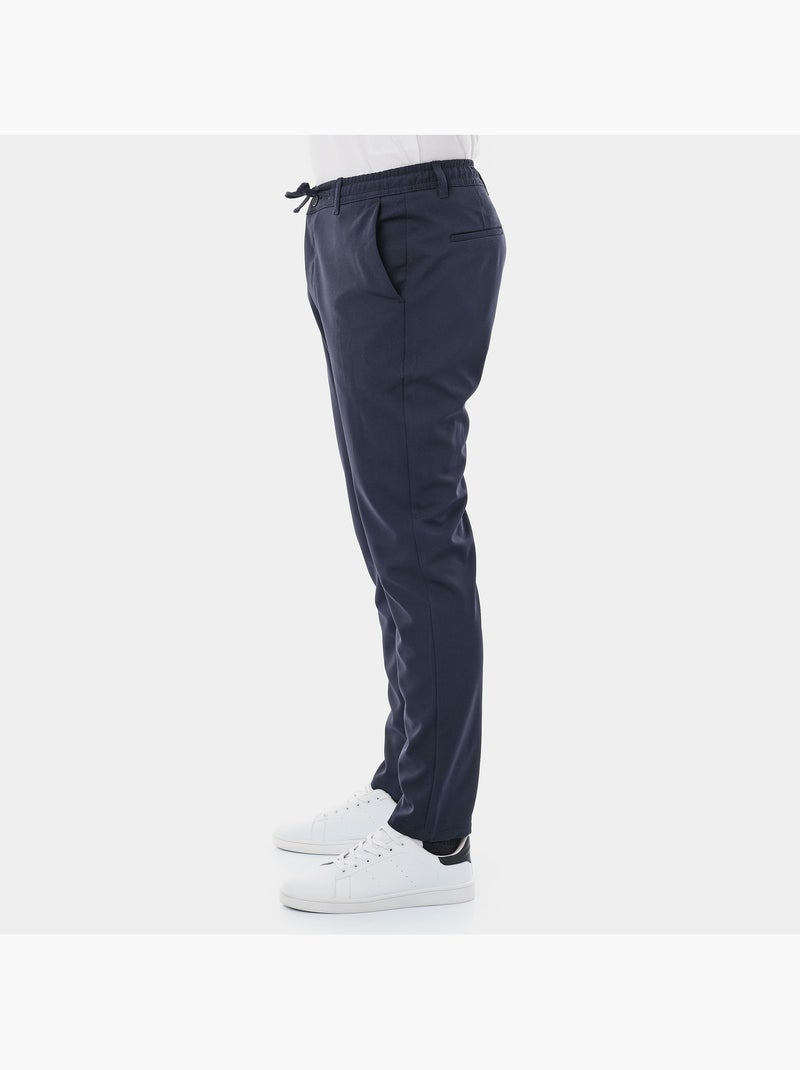 Le pantalon habillé à cordon moderne Bleu foncé - Kiabi