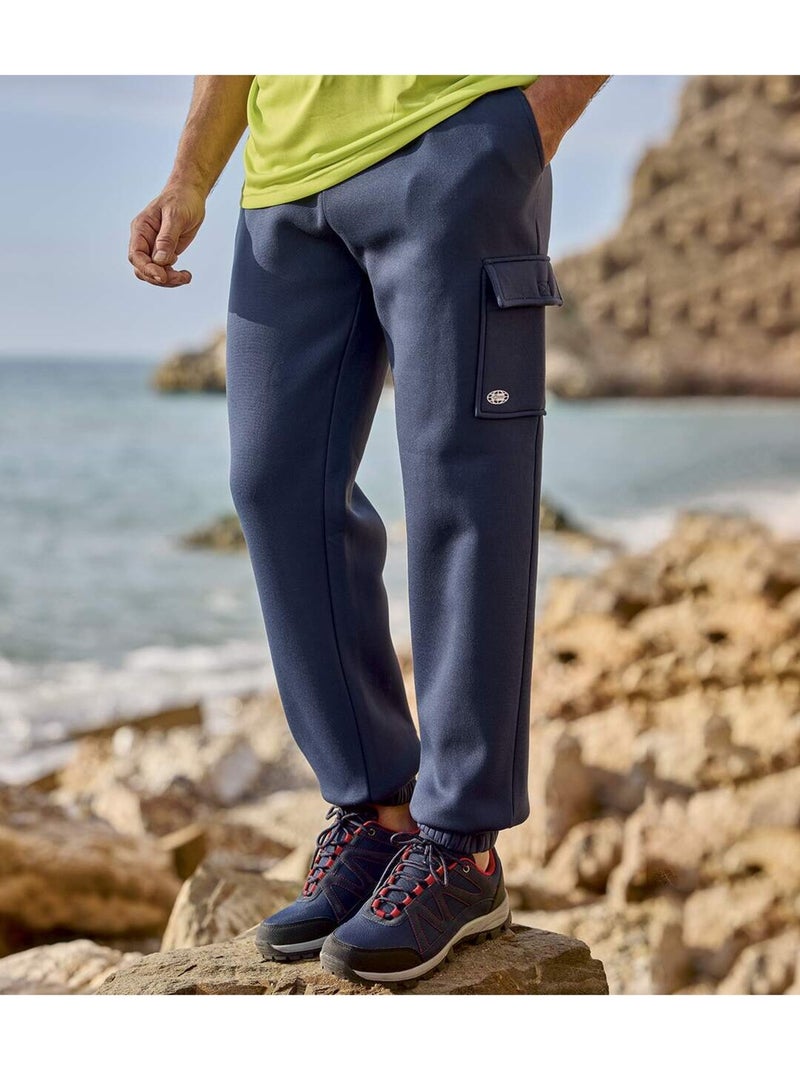 Le Pantalon Molleton Cargo  - ATLAS FOR MEN Bleu marine - Kiabi