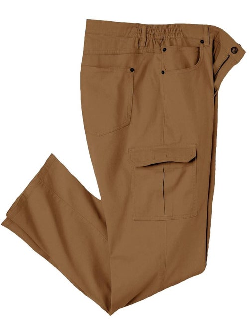 Le Pantalon Twill Cargo Taille Semi-Elastiquée  - ATLAS FOR MEN - Kiabi