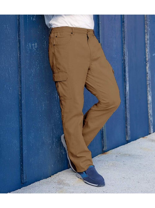 Le Pantalon Twill Cargo Taille Semi-Elastiquée  - ATLAS FOR MEN - Kiabi