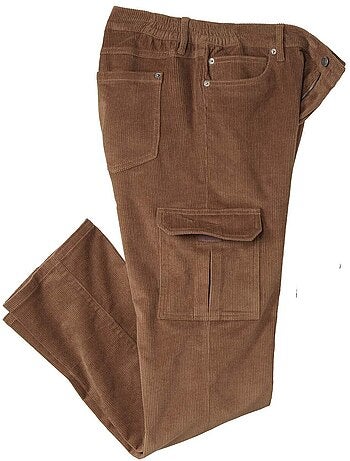 Le pantalon cargo velours stretch confort - atlas for men