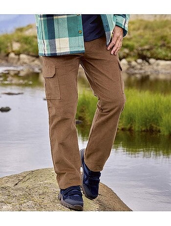 Le pantalon cargo velours stretch confort - atlas for men