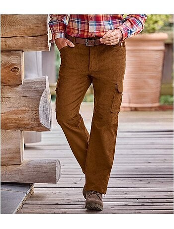 Le pantalon velours cargo taille semi elastiquée - atlas for men