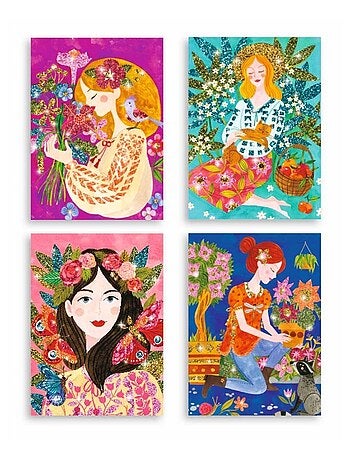 Le parfum des fleurs tableaux à pailleter